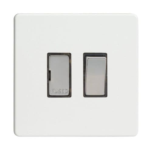 Varilight XDQ6DS Screwless Premium White 1 Gang 13A Switched Fused Spur