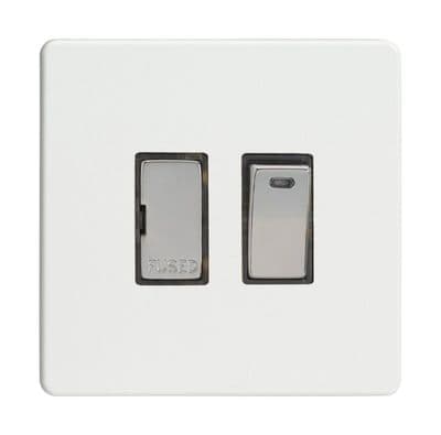 Varilight XDQ6NDS Screwless Premium White 1 Gang 13A Switched Fused Spur + Neon