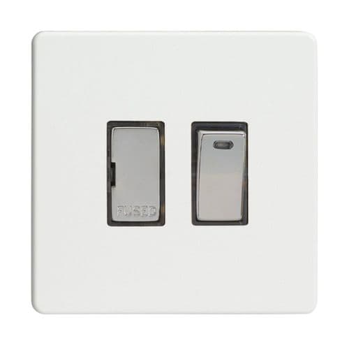 Varilight XDQ6NDS Screwless Premium White 1 Gang 13A Switched Fused Spur + Neon