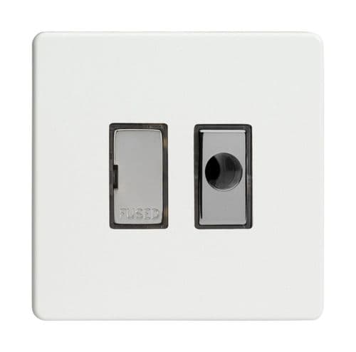 Varilight XDQ6UFODS Screwless Premium White 1 Gang 13A Unswitched Fused Spur + Flex Outlet
