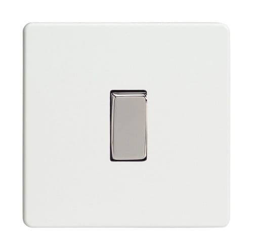 Varilight XDQ7S Screwless Premium White 1 Gang 10A Intermediate Rocker Light Switch