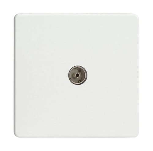 Varilight XDQ8S Screwless Premium White 1 Gang Co-Axial TV Socket