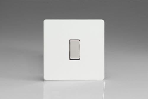Varilight XDQBR1S Screwless Premium White 1 Gang 10A Retractive Switch