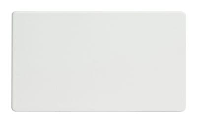 Varilight XDQDBS Screwless Premium White 2 Gang Double Blank Plate