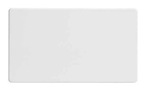Varilight XDQDBS Screwless Premium White 2 Gang Double Blank Plate
