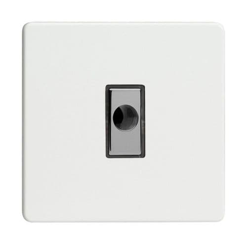 Varilight XDQFODS Screwless Premium White 1 Gang 16A Flex Outlet Plate