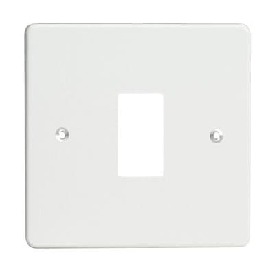 Varilight XDQPG1 PowerGrid Premium White 1 Gang Grid Plate (Single Plate)