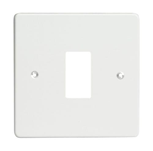 Varilight XDQPG1 PowerGrid Premium White 1 Gang Grid Plate (Single Plate)