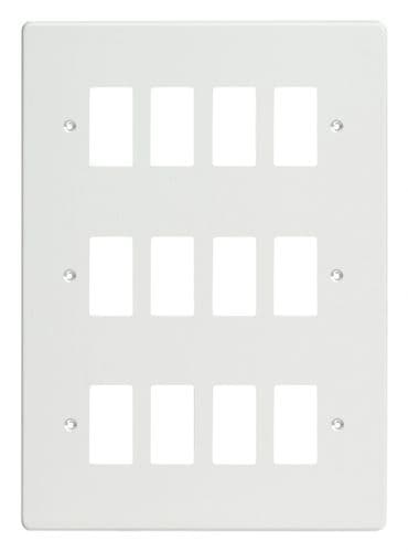 Varilight XDQPG12 PowerGrid Premium White 12 Gang Grid Plate (Triple Twin Plate)