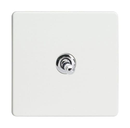 Varilight XDQT7S Screwless Premium White 1 Gang 10A Intermediate Toggle Light Switch