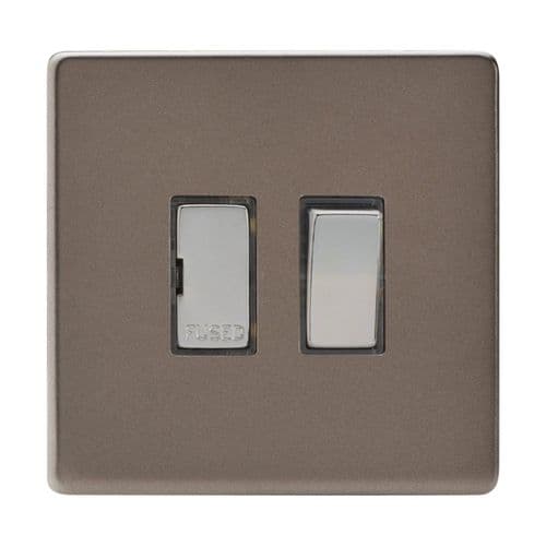 Varilight XDR6DS Screwless Pewter 1 Gang 13A Switched Fused Spur