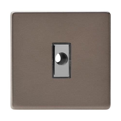 Varilight XDRFODS Screwless Pewter 1 Gang 16A Flex Outlet Plate