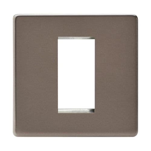 Varilight XDRG1S Screwless Pewter DataGrid Plate (1 DataGrid Space)