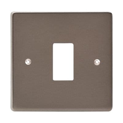 Varilight XDRPG1 PowerGrid Pewter 1 Gang Grid Plate (Single Plate)