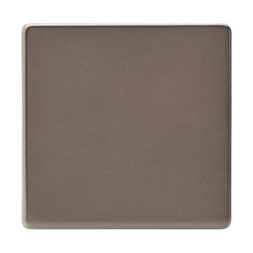 Varilight XDRSBS Screwless Pewter 1 Gang Single Blank Plate