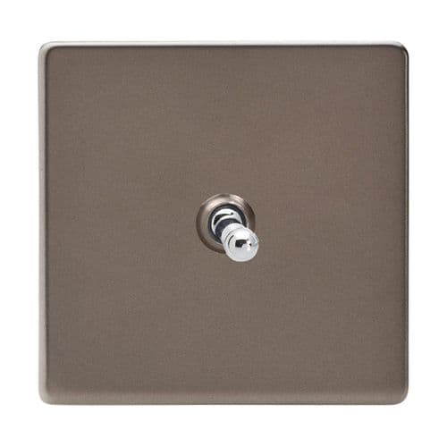 Varilight XDRT7S Screwless Pewter 1 Gang 10A Intermediate Toggle Light Switch