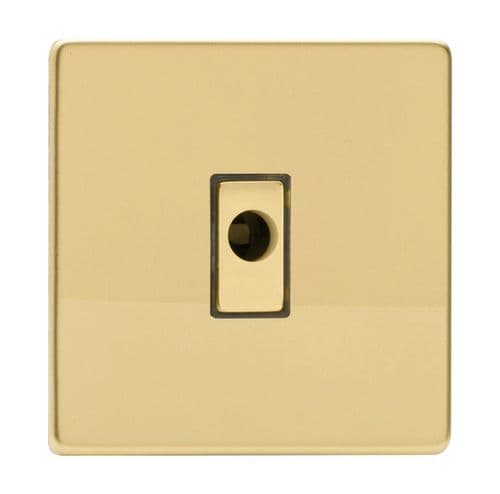 Varilight XDVFODS Screwless Polished Brass 1 Gang 16A Flex Outlet Plate
