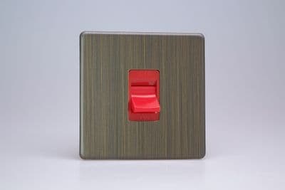Varilight XDY45SS.AB Urban Screwless Antique Brass 45A Cooker Switch