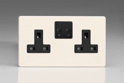 Varilight XDY5VSBS.PD Screwless Primed 2 Gang 13A Wi-Fi Socket for V-Pro Smart Supla