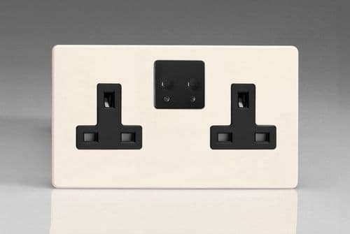 Varilight XDY5VSBS.PD Screwless Primed 2 Gang 13A Wi-Fi Socket for V-Pro Smart Supla