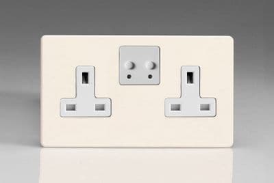 Varilight XDY5VSWS.PD Screwless Primed 2 Gang 13A Wi-Fi Socket for V-Pro Smart Supla