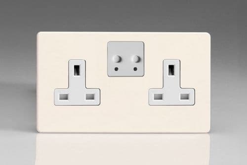 Varilight XDY5VSWS.PD Screwless Primed 2 Gang 13A Wi-Fi Socket for V-Pro Smart Supla