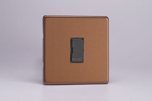 Varilight XDY6US.BZ Screwless Brushed Bronze 13A Unswitched Fused Spur