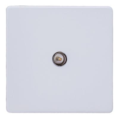 Varilight XDY8S.PD Screwless Primed 1 Gang Co-Axial TV Socket