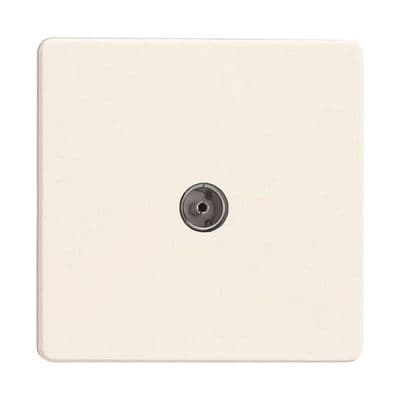 Varilight XDY8S.PD Screwless Primed 1 Gang Co-Axial TV Socket