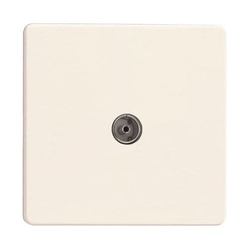 Varilight XDY8S.PD Screwless Primed 1 Gang Co-Axial TV Socket
