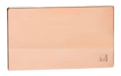 Varilight XDYDBS.AC Screwless Cu29 Raw Copper 2 Gang Double Blank Plate