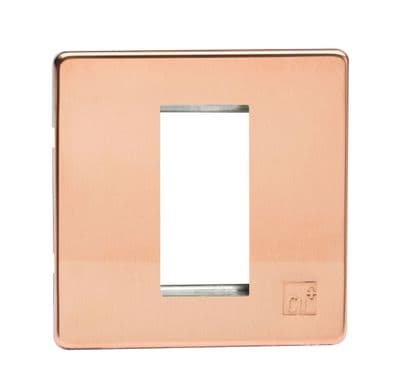 Varilight XDYG1S.AC Screwless Cu29 Raw Copper DataGrid Plate (1 Grid Space)