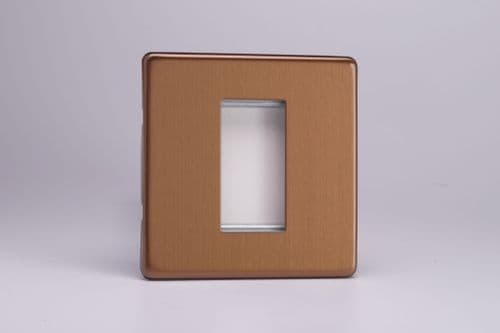 Varilight XDYG1S.BZ Screwless Brushed Bronze DataGrid Plate (1 DataGrid Space)