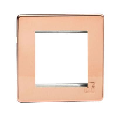 Varilight XDYG2S.AC Screwless Cu29 Raw Copper DataGrid Plate (2 Grid Spaces)