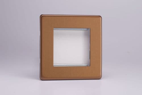Varilight XDYG2S.BZ Screwless Brushed Bronze DataGrid Plate (2 DataGrid Spaces)
