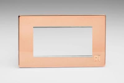 Varilight XDYG4S.AC Screwless Cu29 Raw Copper DataGrid Twin Plate (4 Grid Spaces)