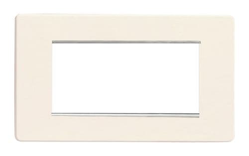 Varilight XDYG4S.PD Screwless Primed DataGrid Twin Plate (4 DataGrid Spaces)