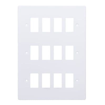 Varilight XDYPG12.PD PowerGrid Primed 12-Gang Grid Plate (Double Twin Plate)