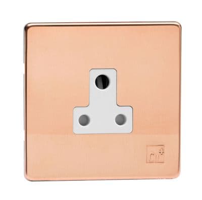 Varilight XDYRP5AWS.AC Screwless Cu29 Raw Copper 1 Gang 5A Round Pin Socket