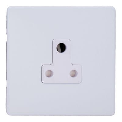 Varilight XDYRP5AWS.PD Screwless Primed 1 Gang 5A Round Pin Plug Socket