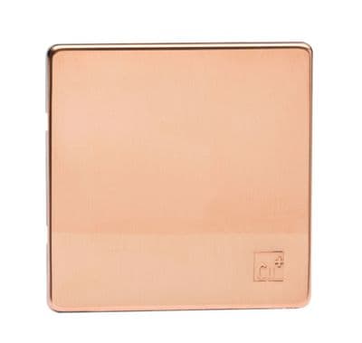 Varilight XDYSBS.AC Screwless Cu29 Raw Copper 1 Gang Single Blank Plate