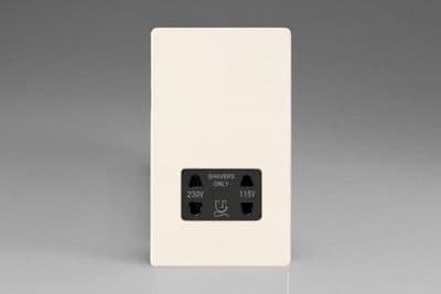 Varilight XDYSSBS.PD Screwless Primed Dual Voltage Shaver Socket 230V/115V