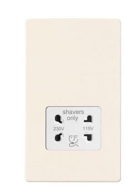 Varilight XDYSSWS.PD Screwless Primed Dual Voltage Shaver Socket 230V/115V