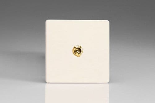 Varilight XDYT1VS.PD Screwless Primed Brass 1 Gang 10A 2 Way Toggle Light Switch