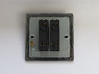 Varilight XDYT77S.BZ Screwless Brushed Bronze 2 Gang 10A Intermediate Toggle Light Switch