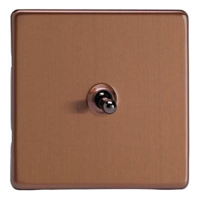 Varilight XDYT7S.BZ Screwless Brushed Bronze 1 Gang 10A Intermediate Toggle Light Switch