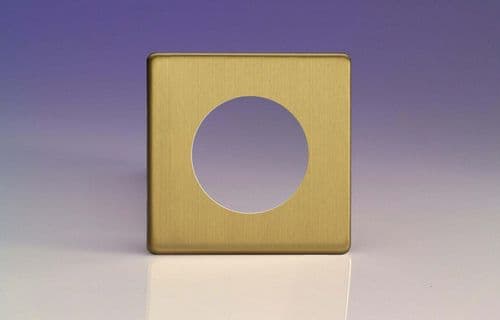 Varilight XEBG1S Euro Brushed Brass VariGrid 1 Gang Plate to fit Z1E products