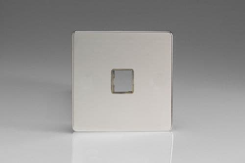 Varilight XECD1S European Polished Chrome 1 Gang Keystone Data Plate