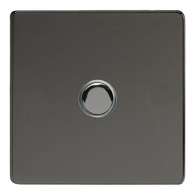 Varilight XEIP1S Euro Iridium Black 1 Gang 6A 1 or 2 Way Push-On/Off Impulse Switch