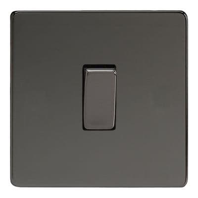 Varilight XEIR1S European Iridium 1 Gang 6A 1 Way Push-to-Make Retractive Switch
